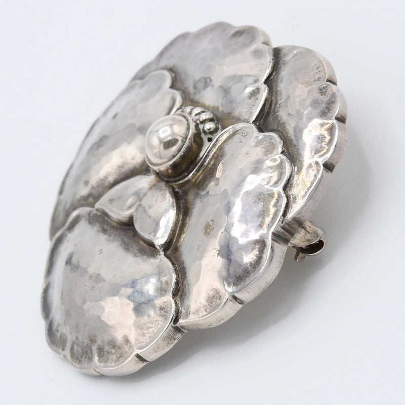 GEORG JENSEN ジョージジェンセン ピンブローチ 113 パンジー フラワー シルバー 925 約14.4g アクセサリー レディース H8233-2
