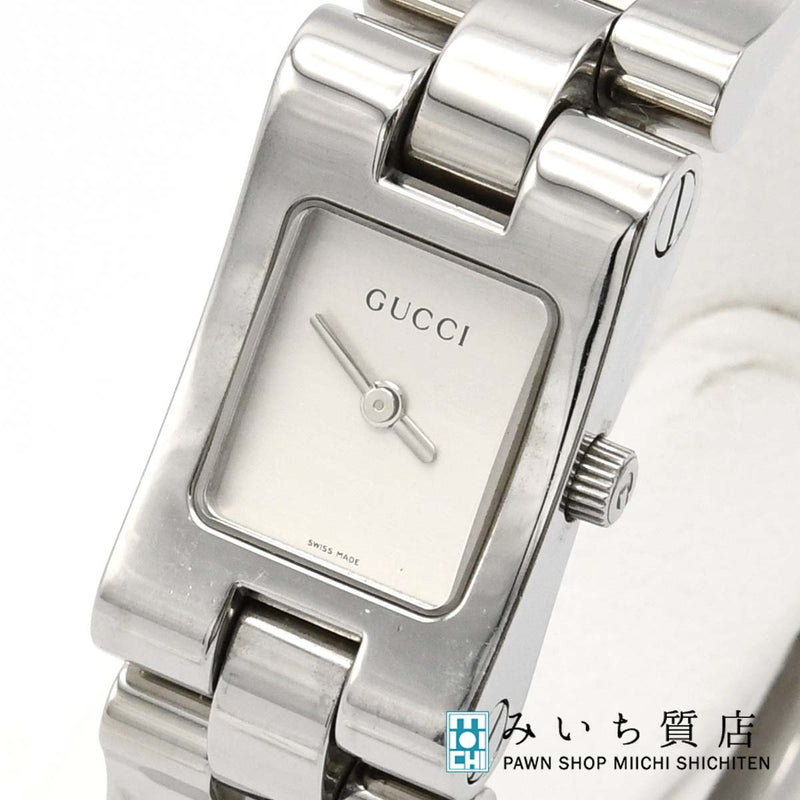 腕時計 稼働 GUCCI グッチ 2305L クォーツ シルバー色文字盤 レディース 25k461-1
