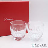 Baccarat バカラ マッセナ タンブラー ロックグラス クリスタル 2客セット 箱有 25k627-21