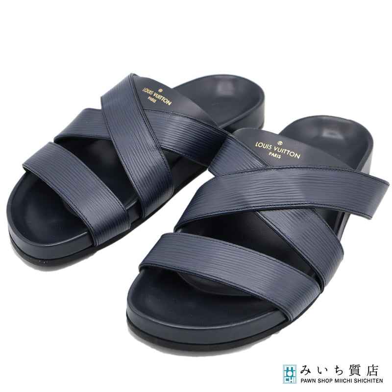 LOUIS VUITTON ルイヴィトン LV エピ フラットミュール サンダル 5サイズ ブラック 靴 25k986-2