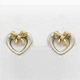 TIFFANY＆Co. ティファニー ハートウィズボウ ピアス 925 750 約3.2g コンビ ゴールド シルバー アクセサリー H9212