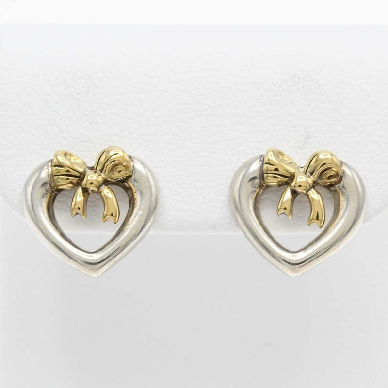 TIFFANY＆Co. ティファニー ハートウィズボウ ピアス 925 750 約3.2g コンビ ゴールド シルバー アクセサリー H9212