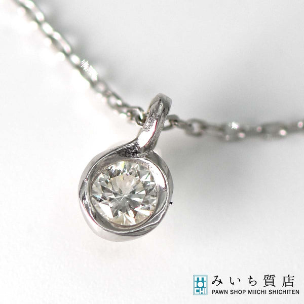 AHKAH アーカー ネックレス リエールハート 750 D0.08 ダイヤモンド ホワイトゴールド 1g アクセサリー 箱有 M3722