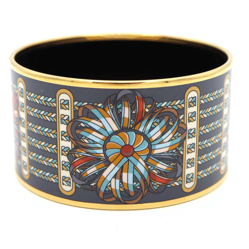 HERMES エルメス エマイユ バングル TGM 七宝焼き マルチカラー ゴールドカラー アクセサリー k1162
