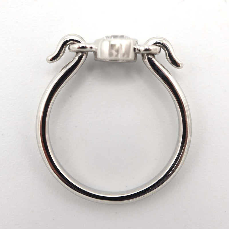 仕上げ済 TIFFANY&Co. ティファニー スワン リング ダイヤ プラチナ Pt950 6.5号 3.2g 箱ケースあり ok1250