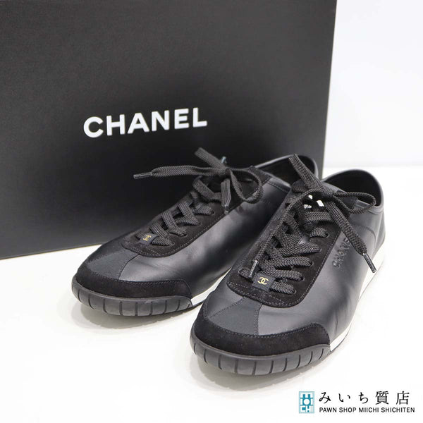 CHANEL シャネル スニーカー ブラック W G45715 サイズ43 28cm メンズ 靴 箱袋あり M4375