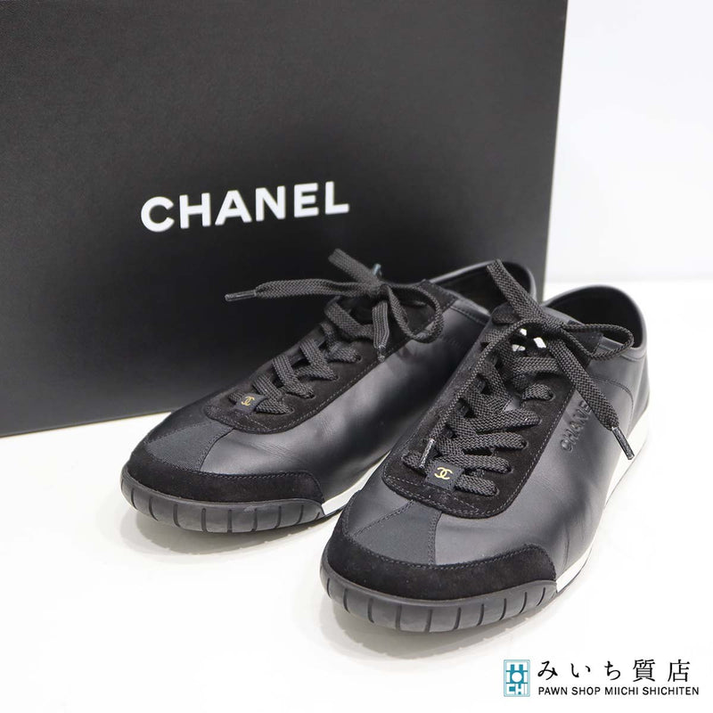 CHANEL シャネル スニーカー ブラック W G45715 サイズ43 28cm メンズ 靴 箱袋あり M4375