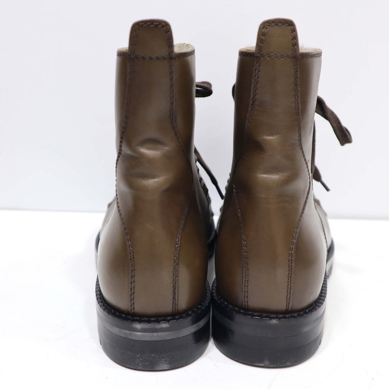 BOTTEGA VENETA ボッテガヴェネタ ブーツ 40 約25cm ショートブーツ カーキ メンズ 靴 箱有 H1612