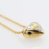 仕上げ済 TIFFANY&Co. ティファニー ネックレス  ドッツ ピンチド ハート 750 Pt950 約3.7ｇジュエリー H19749