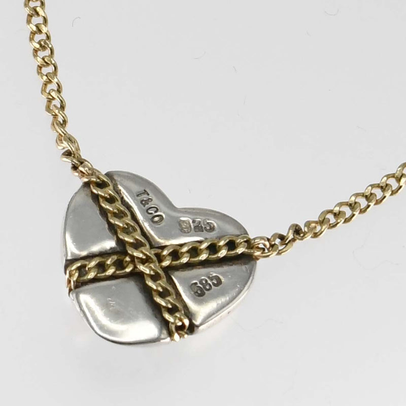 TIFFANY&Co. ティファニー ネックレス チェーンクロスハート 585 925 5.1g アクセサリー 箱 M2423