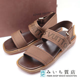 LOUIS VUITTON ルイヴィトン LV MA0031 サンダル ラバーソール 38 1/2 ブラウン系 箱有 yo875