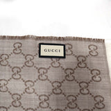 GUCCI グッチ 大判 ストール ショール マフラー GG柄 ブラウン系 服飾小物 H22872
