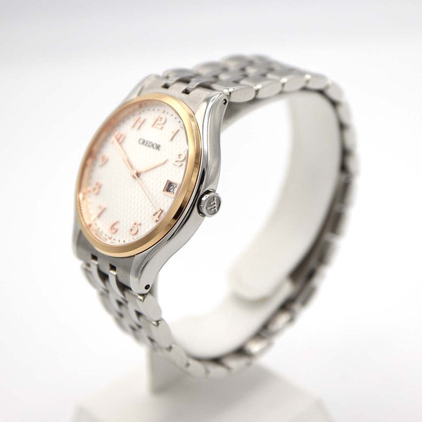 SEIKO セイコー クレドール 8J86-7A00 クォーツ 白色文字盤 箱・コマ・取説あり 25K902-1