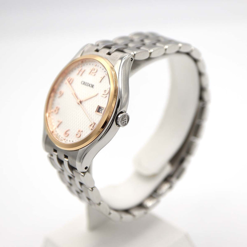 SEIKO セイコー クレドール 8J86-7A00 クォーツ 白色文字盤 箱・コマ・取説あり 25K902-1