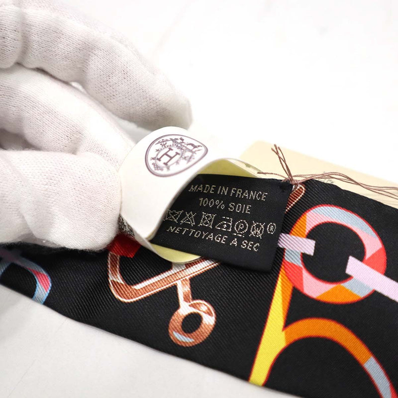 HERMES エルメス ツイリー DO RE BOUCLES ド・レ・ブックル シルク100% スカーフ 箱あり 25k970-7