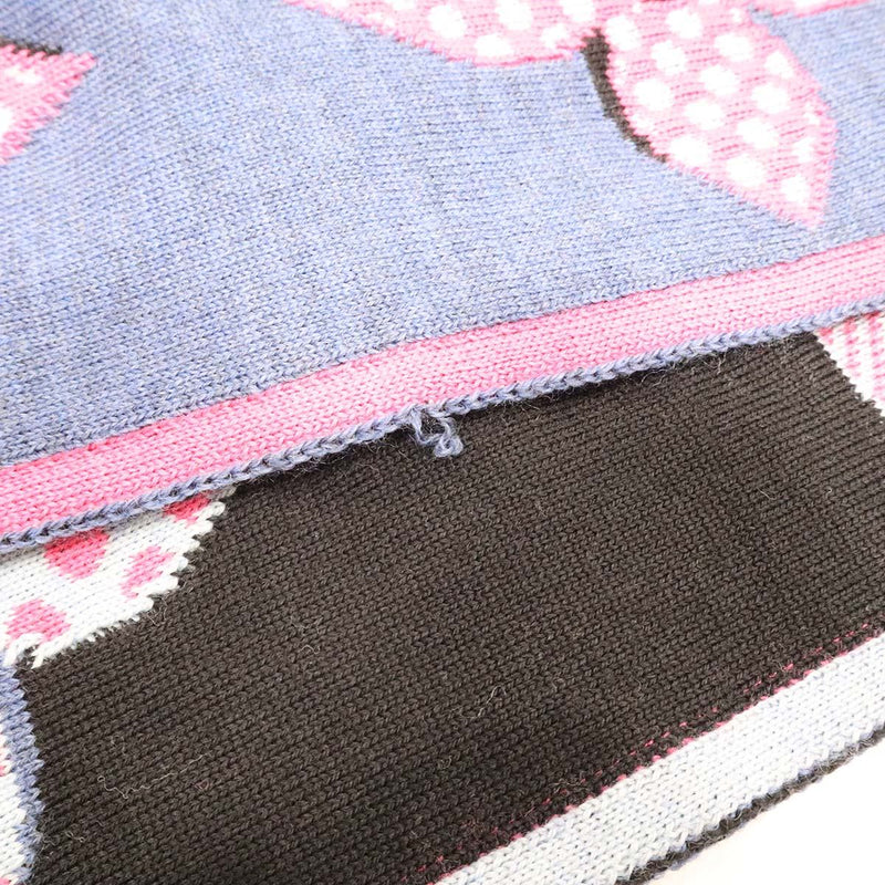 LOUIS VUITTON ルイヴィトン LV マフラー M73895 エシャルプ・ジャイアントポップ ウール100％ リバーシブル 箱有 M4393