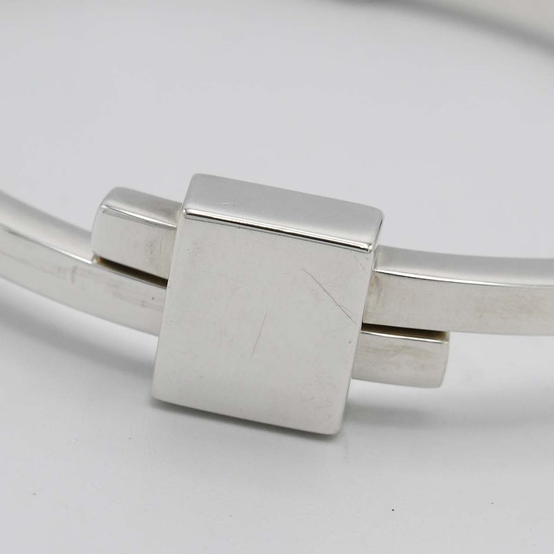 GUCCI グッチ バングル ブレスレット スクエアプレート 925 シルバー 約41.2g アクセサリー M3942
