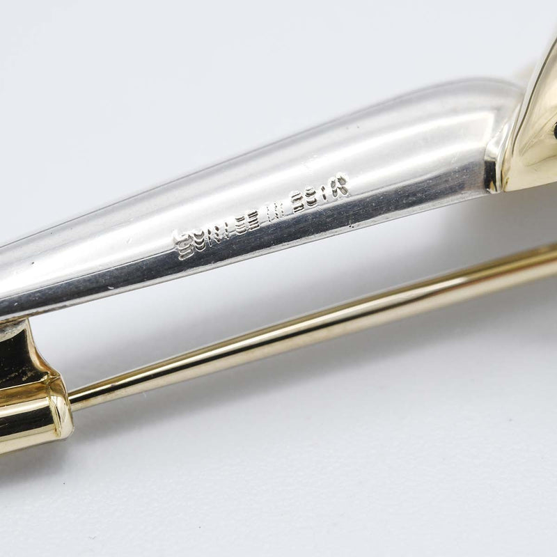 HERMES エルメス ブローチ 18K ツイスト アクセサリー 約8.9g ゴールド×シルバーカラー 袋有 H19003