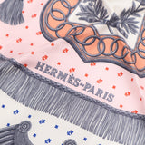 HERMES エルメス カレ45 ガヴロッシュ Poste et Cavalerie サーベル飾袋 シルク100 スカーフ オレンジ系 J211-2