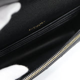 Yves Saint Laurent YSL イヴ サンローラン カサンドラ チェーンウォレット ショルダーバッグ 財布 鞄 ブラック 保管袋有 M3762