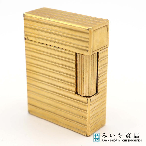 S.T.Dupont デュポン ガスライター LINE1S ライン1S ゴールドカラー ローラー式 着火未確認 H1887