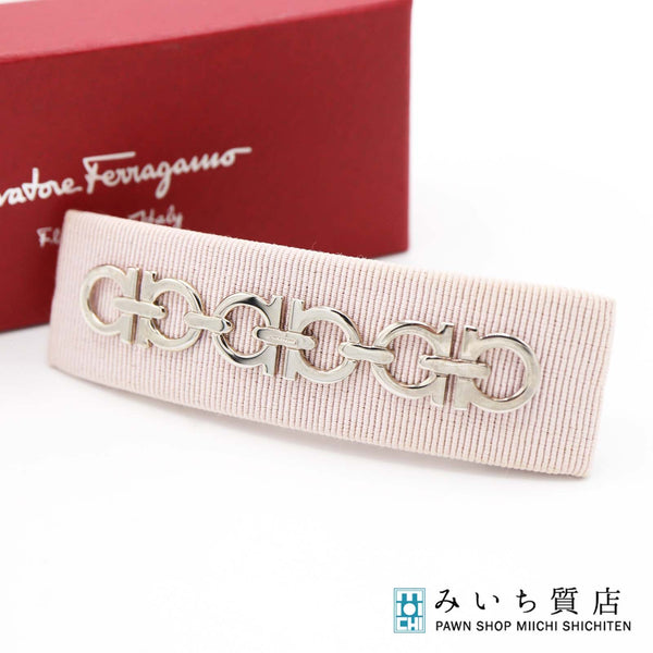 Salvatore Ferragamo フェラガモ バレッタ ピンク系 レディース ヘアアクセサリー 箱有 H20476-4