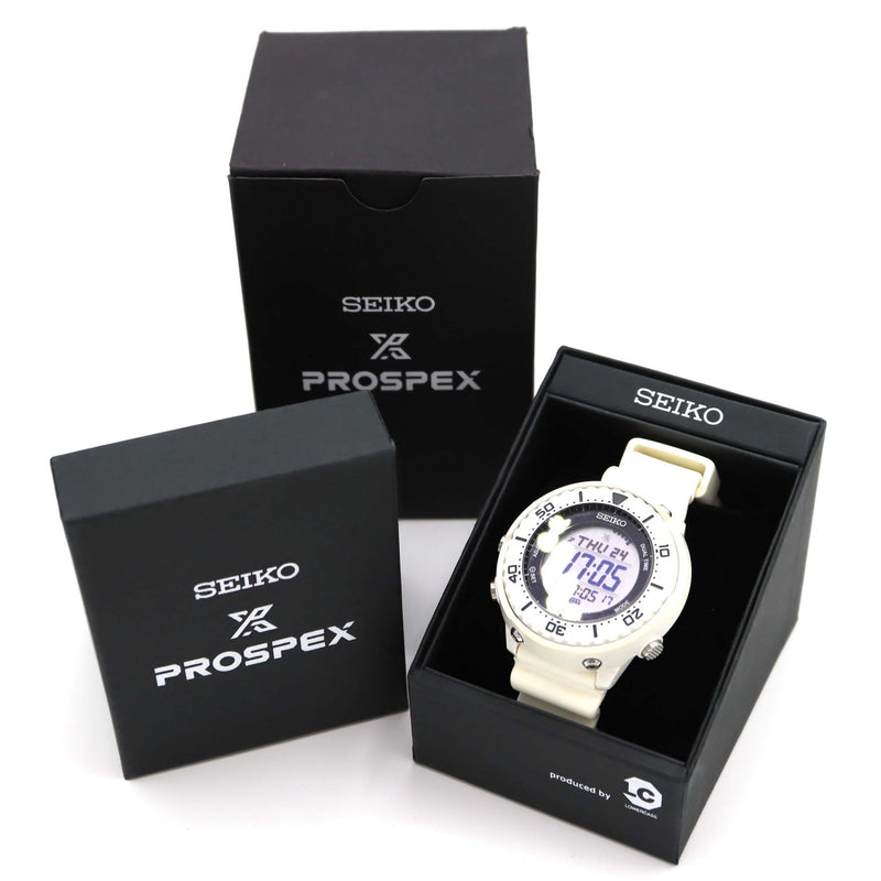 腕時計 稼働 SEIKO セイコー プロスペックス S802-00B0 ソーラー デジタル ホワイトベゼル H7518