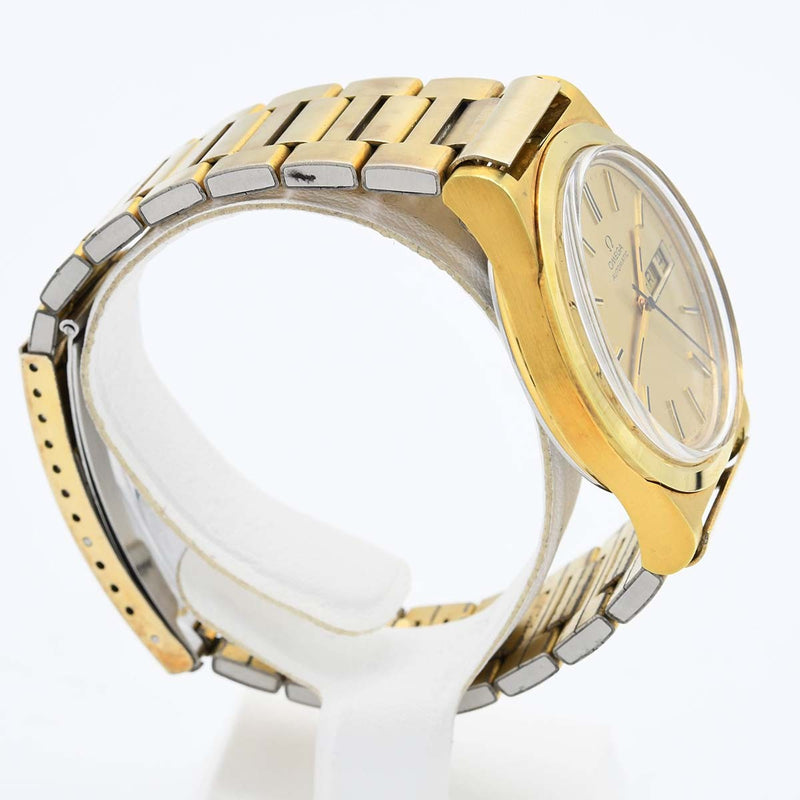腕時計 稼働 OMEGA オメガ 166.0169 cal.1020 自動巻き デイデイト ゴールド色文字盤 メンズ 箱有 M1612