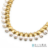 BVLGARI ブルガリ チェルタウラ ヴィンテージ パール ネックレス 750 172.8g ケース有 ◆25k865-2