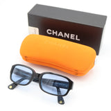 CHANEL シャネル サングラス 5010 C.540/65 マトラッセ 53□19 135 ブラック×ブルー 度なし 箱・ケース有 H20300