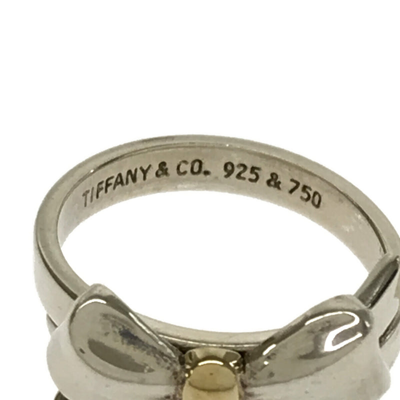 TIFFANY&Co ティファニー リボン リング 指輪 925 750 約11.5号 総重量約6.1g アクセサリー H15339-2