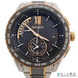 稼働 腕時計 SEIKO セイコー ブライツ 8B54-0BD0 電波ソーラー ワールドタイム 黒色文字盤 yo1543