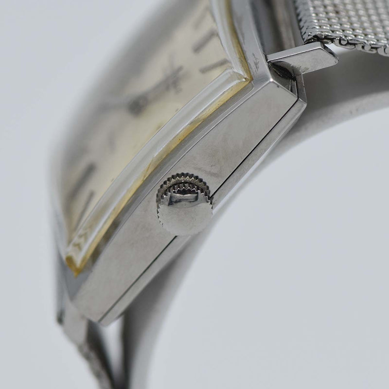 腕時計 稼働 IWC シャウハウゼン 自動巻き スクエア メンズ シルバー色文字盤 ok931