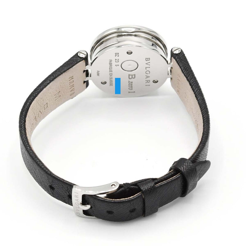 腕時計 稼働 BVLGARI ブルガリ B-zero1 ビーゼロワン BZ23BSL クォーツ 黒文字盤 レディース 箱有 21k620-1