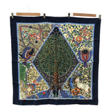 HERMES エルメス カレ90 Axis Mundi 世界の中心軸 スカーフ シルク100 ブルー系 箱 H22963