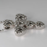 Ponte Vecchio ポンテヴェキオ ネックレス ダイヤ ハート クロス K18 D0.50 約6.8g ホワイトゴールド アクセサリー H18897