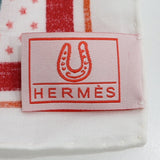 HERMES エルメス スカーフ EX-LIBRIS エクスリブリス 馬 馬車 オレンジ レッド コットン100％ 服飾小物 箱 H18459