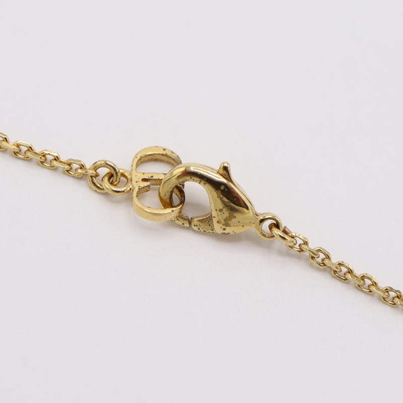 Christian Dior ディオール ネックレス CDロゴ フェイクパール 約4.3g ゴールドカラー アクセサリー 箱有 H20888