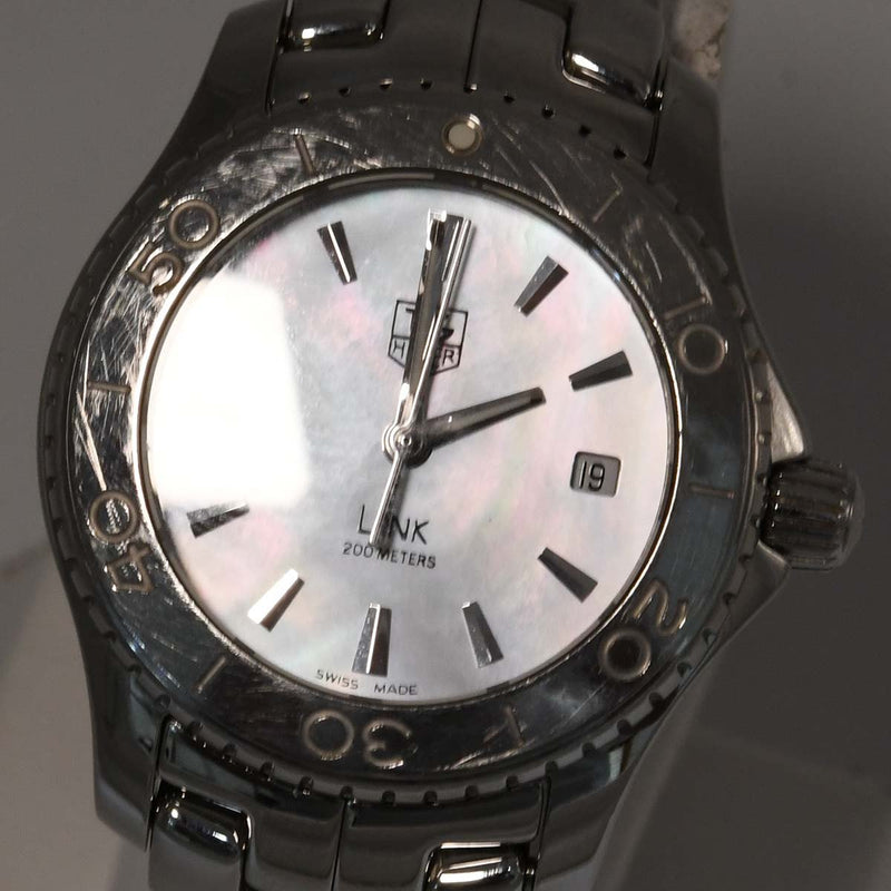 腕時計 稼働 TAG HEUER タグホイヤー WJ1313 クォーツ シェル文字盤 2025.7電池交換済 K96