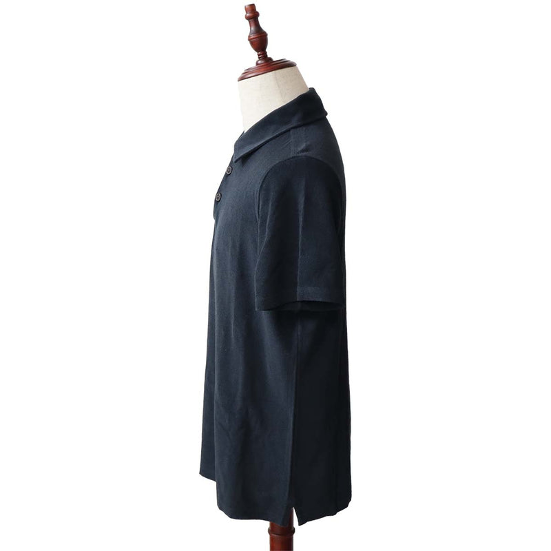 HERMES エルメス ポロシャツ Lサイズ コットン100％ ブラック メンズ k1299