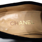 シャネル CHANEL ローファー 靴 ベロア チャーム付き G40114 サイズ 36C 23.0cm 黒 ブラック 24k456-4