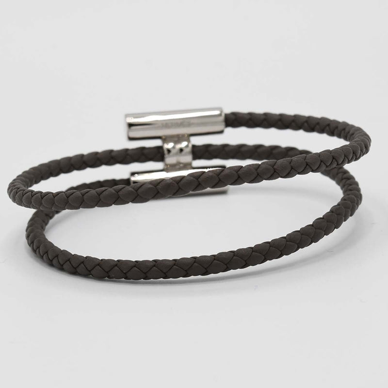 HERMES エルメス ブレスレット トゥルニス グレー シルバーカラー アクセサリー 袋有 M4012