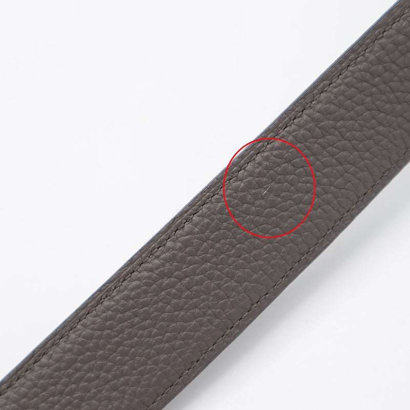 HERMES エルメス Hベルト リバーシブル マット A刻印 グレー×ブラック 服飾小物 メンズ 24s1033-8