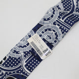 未使用 HERMES エルメス ツイリー Eperon d'Or Cut エプロンドール バンダナ シルク100 ネイビー 箱有 25s179-8