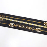 CHANEL シャネル ツイリー ヘアバンド AA8232 カメリア チェーンモチーフ ココマーク 絹100 ブラック H19286