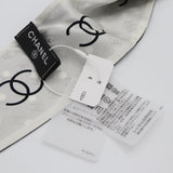 未使用 CHANEL シャネル ツイリー ココマーク 絹100 ブラック×ホワイト 箱有 H20788