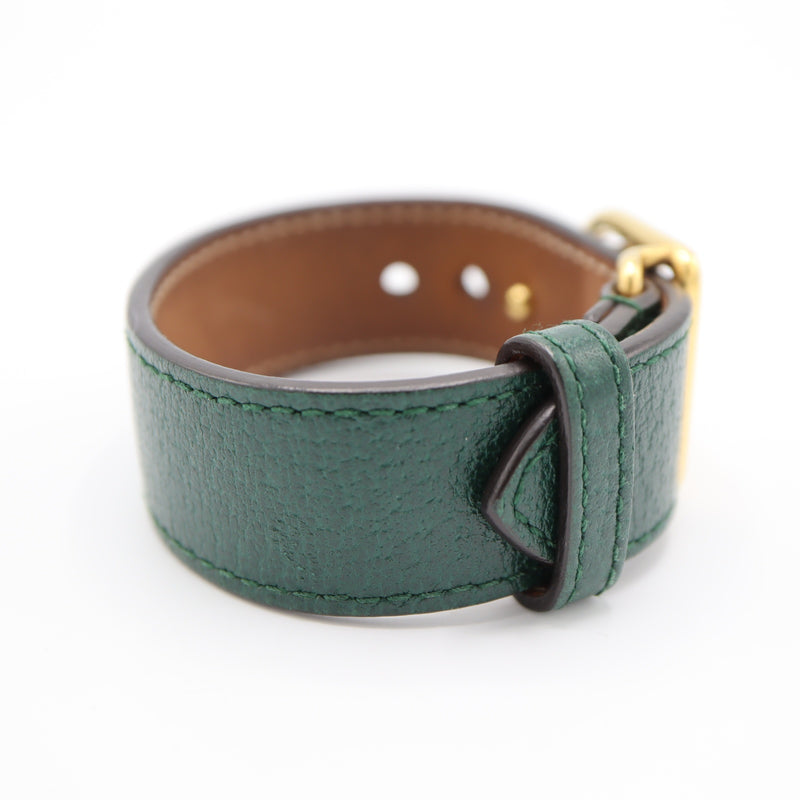 GUCCI グッチ ブレスレット GG レザー グリーン系 レディース アクセサリー H20589