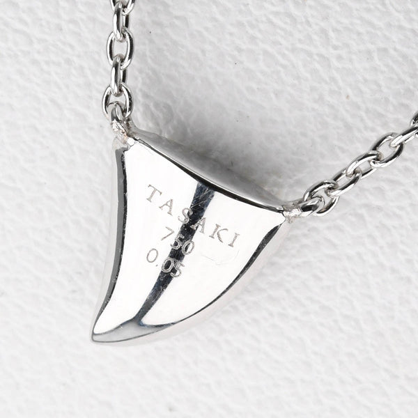 仕上済 TASAKI タサキ ソーンズ ネックレス ダイヤ ホワイトゴールド 750 K18 D0.05 約2.7g ジュエリー アクセサリー 箱有 K230