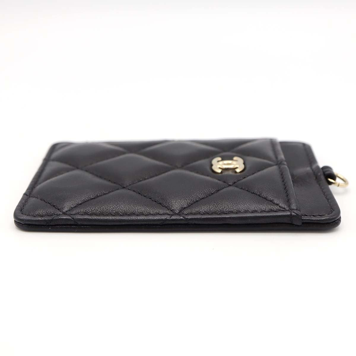 CHANEL ケース マトラッセ ブラック CHANEL シャネル カードケース パスケース マトラッセ ネック