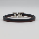 HERMES エルメス ブレスレット パロミノ F1 02 53 ブラウン ブラック系 レザー 箱袋 J798